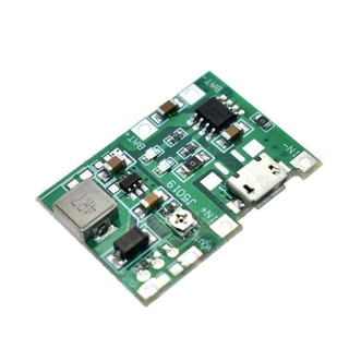 โมดูลชาร์จแบต พร้อม step up ปรับเพิ่มV แบบมีวงจรป้องกัน micro type-C usb สำหรับ แบต 3.7 v 1S ตัดไฟอัตโนมัติ