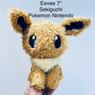 ตุ๊กตา โปเกม่อน อีวุย ขนาด7” มีเม็ดถ่วง ป้าย Sekiguchi Nintendo Eevee Pokemon งานสวย หายาก ลิขสิทธิ์แท้ สภาพสมบูรณ์