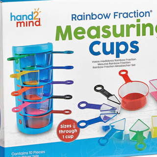 Hand 2 Mind, Rainbow Fraction® Measuring Cups, Set of 9 ของเล่นเสริมทักษะเลข ของเล่นเด็ก 4-9 ปี