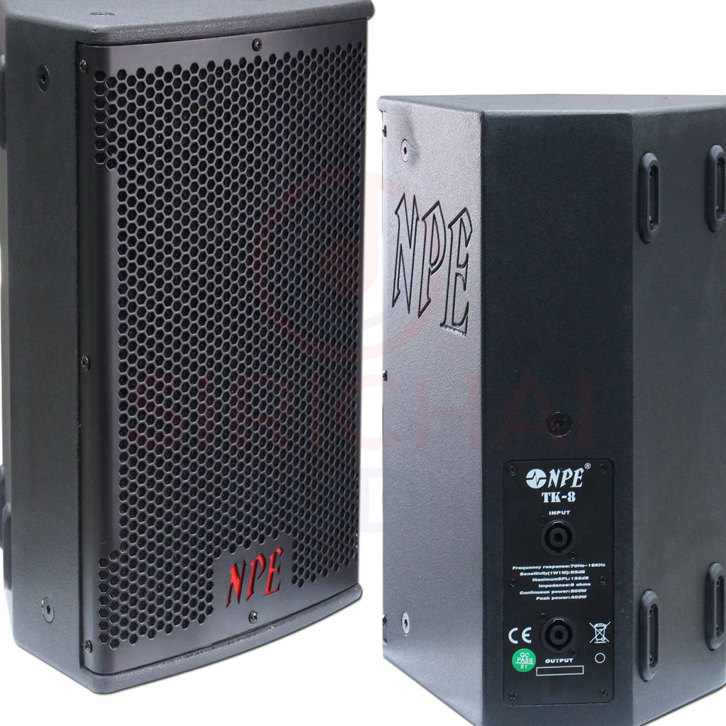 ตู้ไม้อัดแท้ NPE รุ่น TK8 ตู้ลำโพง8นิ้ว TK-8 NPE ราคาต่อใบ 200watt 2 way