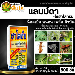 🌽 ฮาโลซัน (แลมด์ดา-ไซฮาโลทริน) 500ซีซี ป้องกันกำจัดหนอนเช่น เพลี้ยไฟ หนอนแดง เพลี้ยจักจั่น หนอนกอเป็นต้น