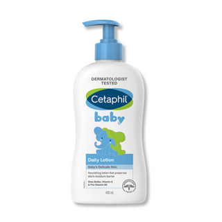 👶💦หมดอายุ02/2025Cetaphil Baby Daily Lotion 400 ml โลชั่นบำรุงผิว สำหรับลูกน้อย