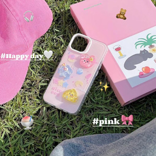 💕พร้อมส่ง💕iPhone 14 13 12 11 Pro Max เคส for เคสไอโฟน11น่ารัก เรียบง่าย บางเบาพกพาง่าย สีชมพู Case