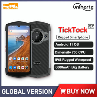 Unihertz TickTock, 5G Rugged Smart Phone with Dual Screen Android 11 IP68 standard Dual-5G-SIM Cards Sub-Screen