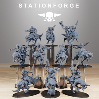 Warhammer 40k proxy Orkaz Beast Riders - 3d print miniature boardgame model war game - StationForge