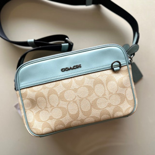 GRAHAM CROSSBODY IN COLORBLOCK SIGNATURE CANVAS