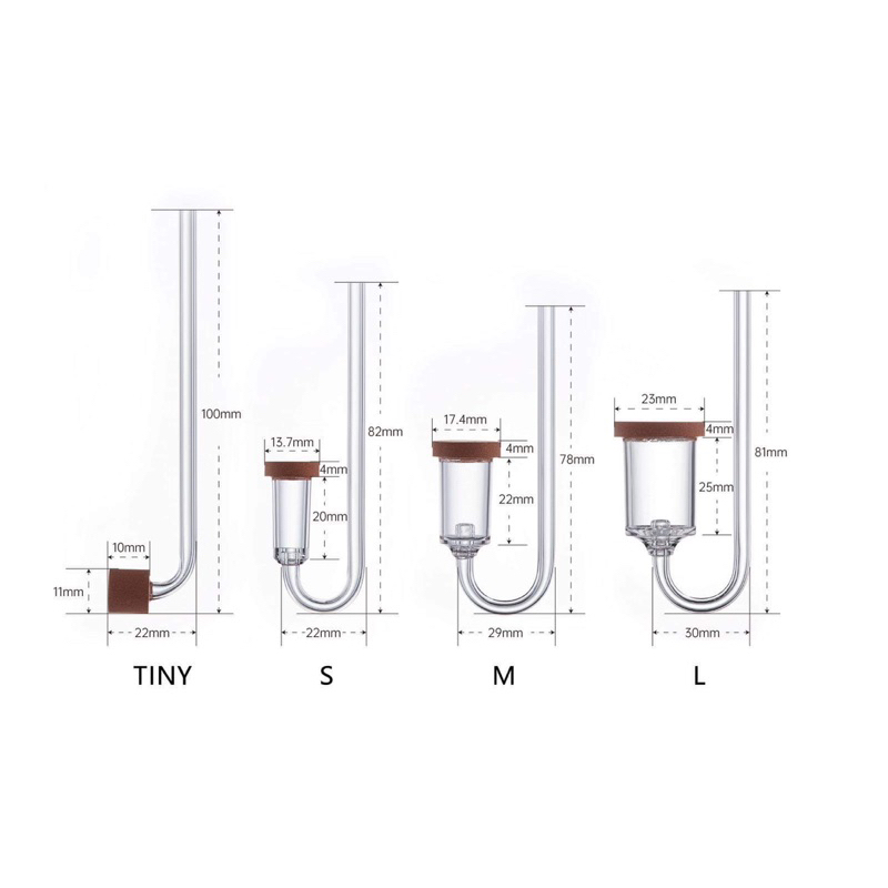 Chihiros Nano Co2 Diffuser  ดิฟ หัวดิฟ หัวกระจายคาร์บอนไดออกไซด์ ใช้ ตู้ไม้น้ำ รุ่นใหม่ Tiny/S/M/L ห