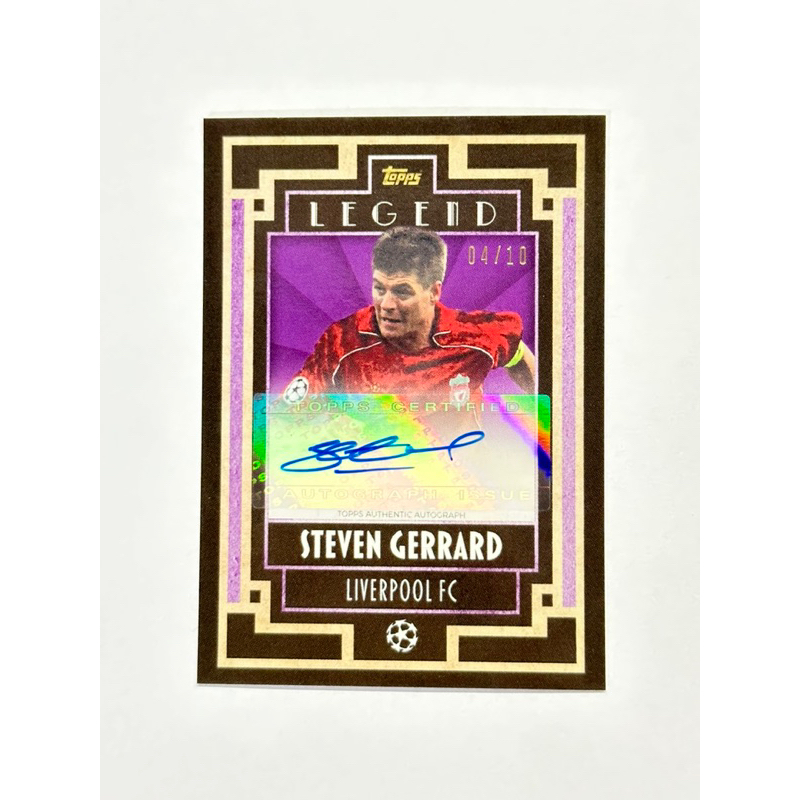 Steven Gerrard Topps Deco Legends auto /10