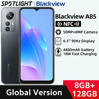 Blackview A85 สมาร์ทโฟน Android 12 8Gb 128Gb 6.5 นิ้ว 90Hz หน้าจอ กล้อง 50Mp 4480 Mah 18W ชาร์จ Nfc โทรศัพท์มือถือ 4G