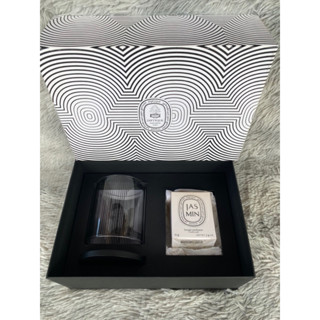 DIPTYQUE CANDLE SET (กลิ่น Jasmin )พร้อมแก้วครอบเทียน