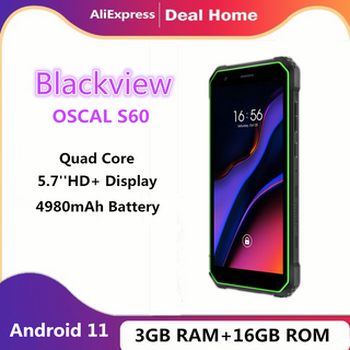 Blackview Oscal S60 Ip68 Ip69K สมาร์ทโฟน กันน้ํา หน้าจอ Hd+ 5.7 นิ้ว กล้อง 4980Mah 5Mp+8Mp แอนดรอยด์ 11 Quad Core