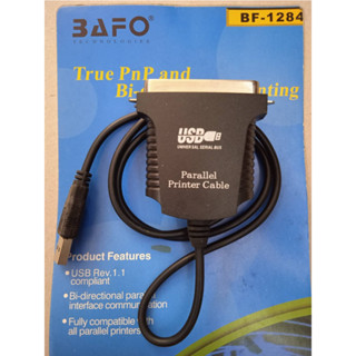 CABLE BF-1284 Parallel Printer USB สายปริ้นเตอร์พาราแรล สายเครื่องปริ้นรุ่นเก่า1284 สายยาว 1 เมตรสายสัญญานดีใช้ง่ายแข็งแ