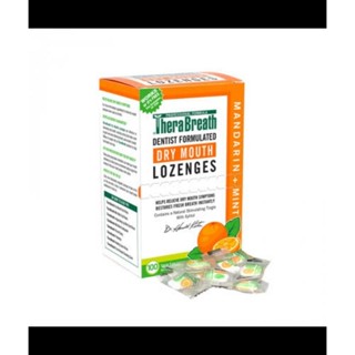 TheraBreath® Dry Mouth Lozenges, Mandarin Mint 100 Wrapped Lozenges เม็ดอมดับกลิ่นส้ม+มิ้นท์ แบ่งขาย