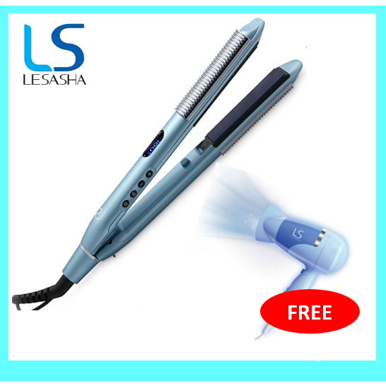 LESASHA เครื่องหนีบผม STRAIGHT&CURL GLAMOUR PLUS LS1359&LS1519 ผมหนีบลื่นหนีบตรง ม้วนลอนทัวร์มาลีน+อาร์แกนออย(Ionic)