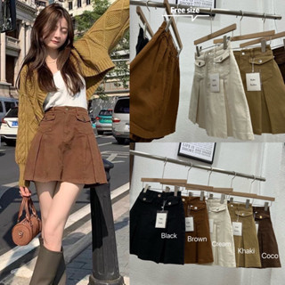 LADY_JEANS #631(ใส่โค้ด LADYJS6 ลด 30.-)กระโปรงเอวสูงรุ่นสองกระเป๋า ผ้ายีนส์ฟอก มีซับใน กระโปรงแฟชั่นเอวสูง สม็อคหลัง