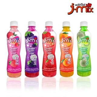 (แพ็ค 6 ขวด)เจมิกซ์ J-mix น้ำผลไม้15% ผสมคอลลาเจน และวุ้นมะพร้าว 380 ml.