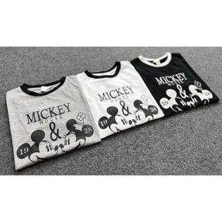 เสื้อยืดคอกลม Mickey&amp;Minnie