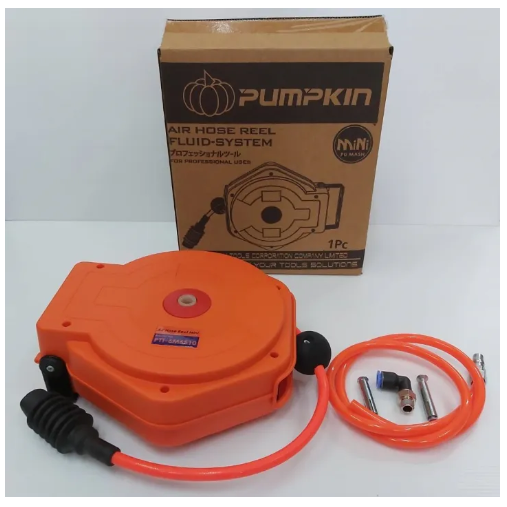 PUMPKIN รอกสปริง ตลับเก็บ สายลม โรลสายลม สายลม 6.5x10mm ยาว 6 เมตร MINI(31427)