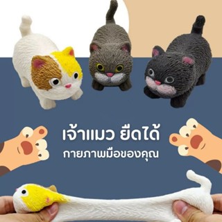 ตุ๊กตาน้องแมวยืดได้หดได้ แมวยืดได้ เล่นคลายเครียด  บีบเล่นแก้เครียดได้ แมวยืด ของเล่นคลายเครียด ตุ๊กตาแมว ของเล่นแมว แมว