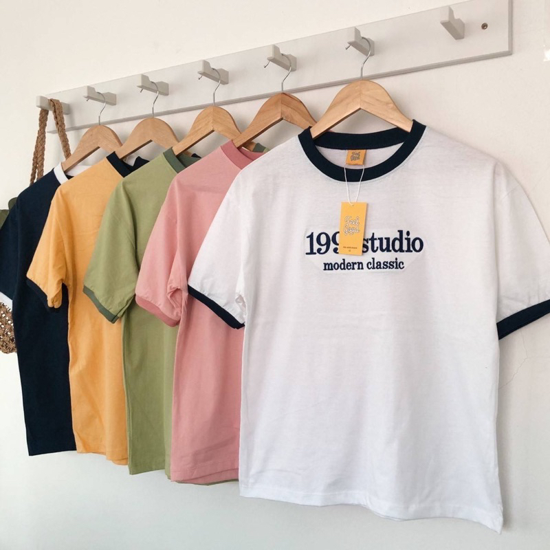 Sugarbeetshop | F109 1993 Studio modern classic เสื้อยืดโอเวอร์ไซต์ผ้า cotton