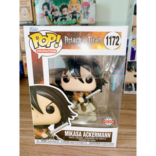 พร้อมส่ง funko pop mikasa attack on titan งานแท้💯💯