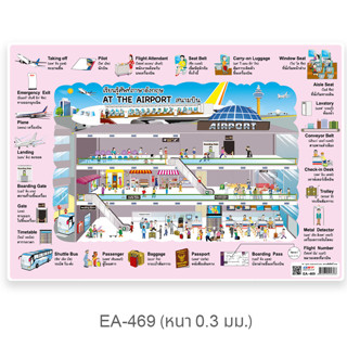 โปสเตอร์พลาสติกขนาด A4 EA-469 At The Airport