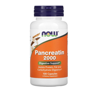 แพนครีเอติน / Pancreatin 10x 200mg Enzymes 100 capsules  by NOW FOODS