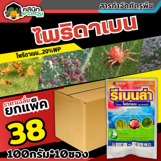 🥬 💥💥 สินค้ายกแพ็ค 💥💥 รีเบนล่า (ไพริดาเบน) บรรจุ 100กรัม*10ซอง ป้องกันกําจัดไรศัตรูพืช เช่น ไรแดงแอฟริกัน ไรแดงมะม่วง