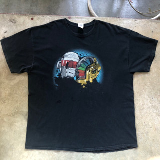 vtg.T-Shirt เสื้อวง DAFT PUNK MADE IN HAITI Sz.2XL 100% COTTON