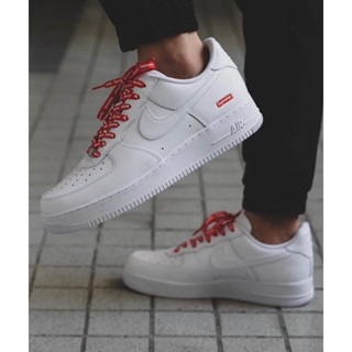 รองเท้าผ้าใบชายหญิง🔥  Air Force 1 x Supreme🔥 เทียบ 1:1  (พร้อมส่ง💯/ รุ่นนี่ใส่ตรงไซส์) พร้อมกล่อง+เชือกสำรอง