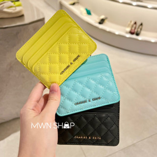 Charles&amp;keith Cleo Quilted Cardholder ที่ใส่บัตร ของแท้จากชอป