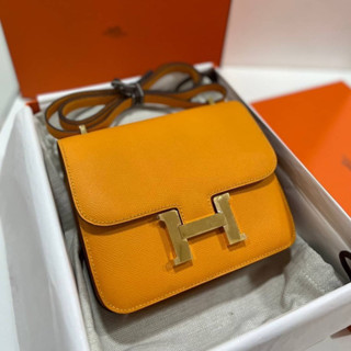 กระเป๋าสะพาย 18 EPSOM  JAUNE Dor COLOR  GOLD buck STAMP Z