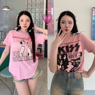 Kiss🖤✨&amp; Dalmatians🐾💗(320฿/ปักเลื่อม350฿/ฟรีส่ง) เสื้อยืดลายใหม่ ตัวนี้เนื้อผ้าดี ไม่เคยทำให้ผิดหวังอยู่แล้วคะ valen