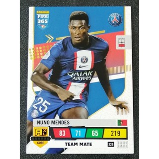 การ์ดฟุตบอล TEAM MATE CARD NO.208-261 PANINI FIFA 365 ADRENALYN XL 2023