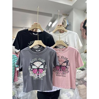 เซลล140บาทเสื้อสรีนลายผีเสื้อป้ายอิทมีเบสิค