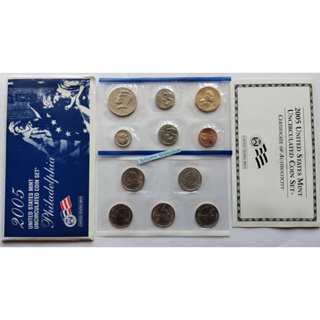 ชุดเหรียญ USA  Mint Set 10 เหรียญ ปี 2005- P Mint