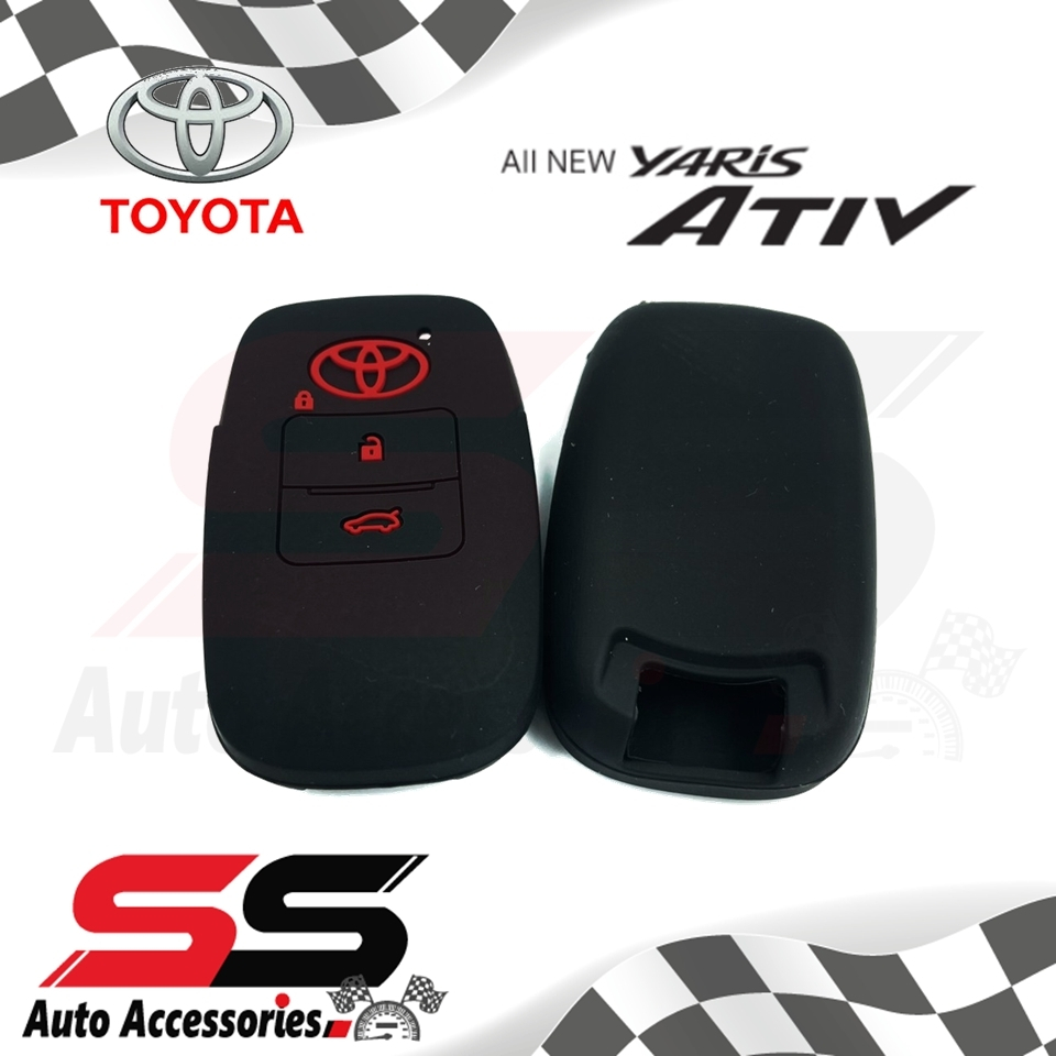 ซิลิโคนกุญแจรถยนต์ เคสกุญแจรถ ปลอกกุญแจ Toyota Yaris Ativ 2022-ล่าสุด