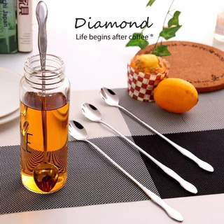 ❤ Diamond Coffee ช้อนคนด้ามยาว ช้อนสแตนเลส ช้อนชงกาแฟ UF4C
