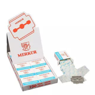 ใบมีดโกน Merkur แพ็ค 100 ชิ้น ใบมีดโกน ขูดส้นเท้า สปา ใช้งานอื่นๆตามต้องการ