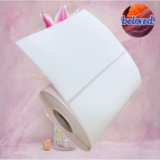 สลาก Label Thermal paper 100x75 mm. (500แผ่น) สำหรับปริ้นสลากสินค้า ใบปะหน้าต่างๆ กระดาษปริ้น Label
