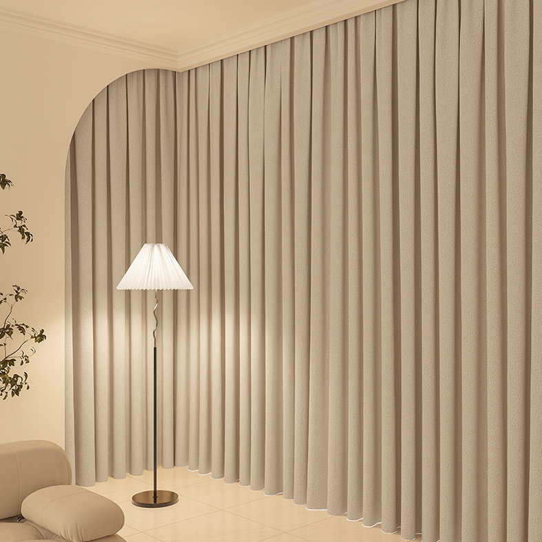 แนะนำ ผ้าม่าน ผ้าม่านสีครีมลายใบไม้ ผ้าม่านกั้นห้อง กันแสง หน้าต่างประตู Polyester100% ราคาพิเศษ มีเก็บเงินปลายทาง