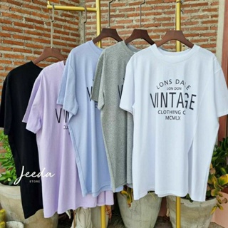 New 🍋 เสื้อยืดแต่งผ่าข้าง งานสกรีนVintage ผ้า Cotton 100% ผ้าดีม๊าก คัตติ้งเป๊ะสุด งานนำเข้าเก๋ไม่ซ้ำใคร   #89427