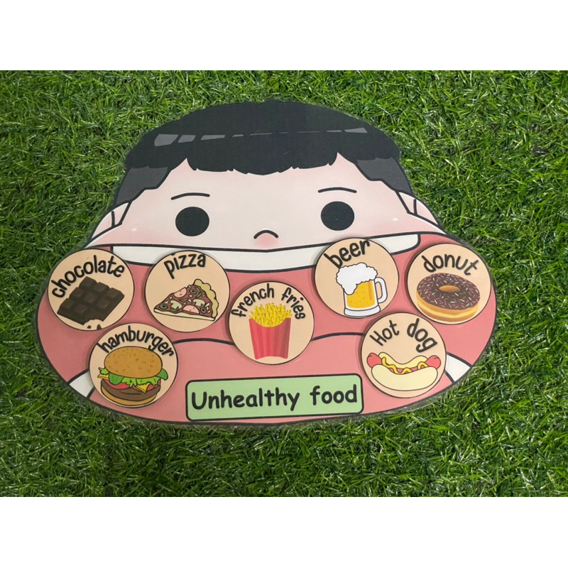 Healthy food & Unhealthy food สื่อการสอนจับคู่อาหาร ภาษาอังกฤษ