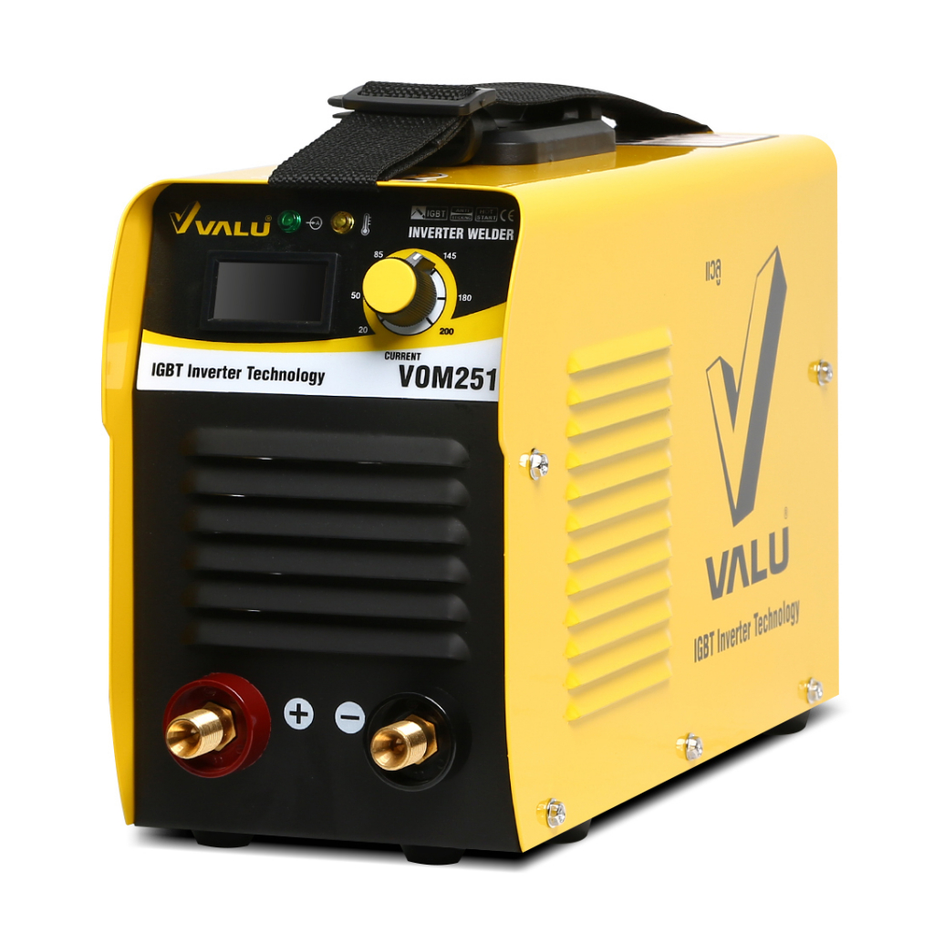 VALU (แวลู) เครื่องเชื่อม (IGBT) รุ่น VOM251(V108-VOM251) กระแสไฟเชื่อม 20 - 200 A กำลังไฟฟ้า 7.3 Kv