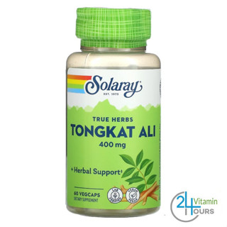 &lt; Lot ใหม่ EXP 2026 &gt; Solaray, Tongkat Ali, 400 mg, 60 แคปซูล / ตงกัตอาลี รากปลาไหลเผือก บำรุงสุขภาพเพศชาย