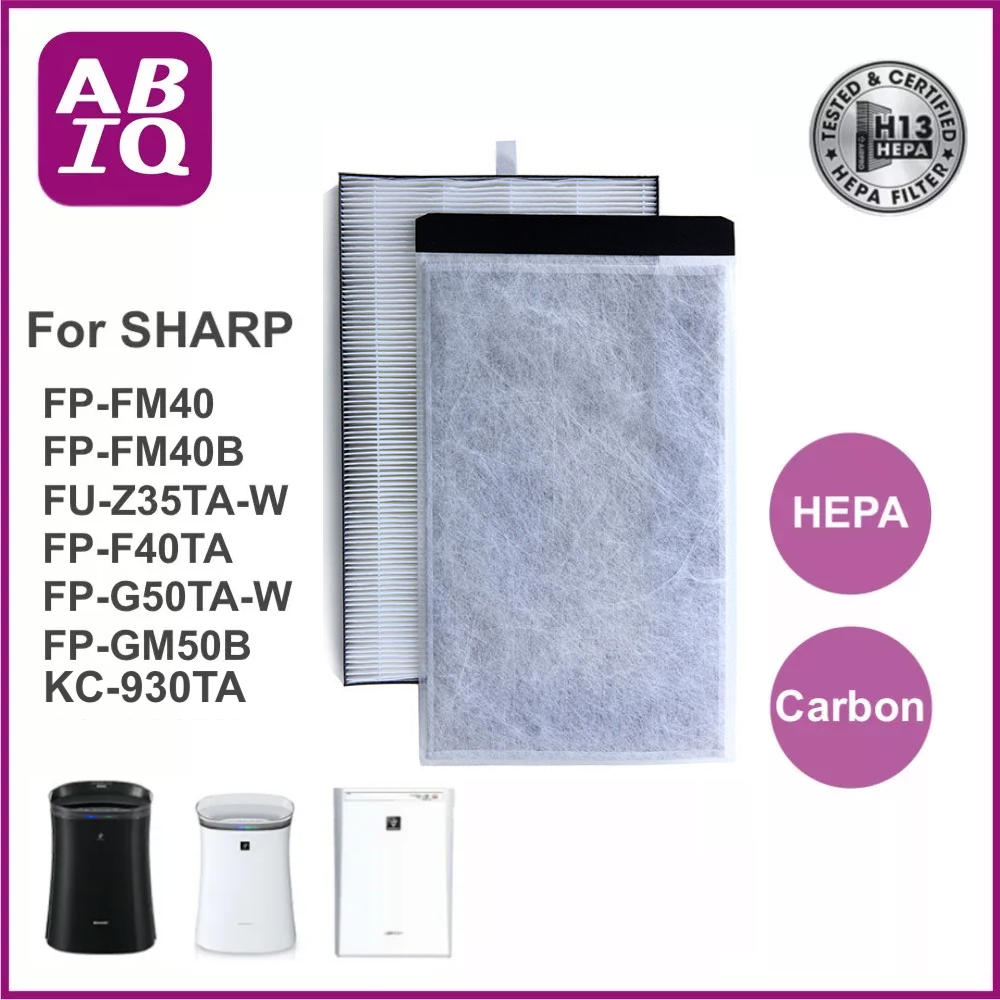 ABIQ แผ่นกรองอากาศ HEPA H13 Filter รุ่น FZ-Y30SFTA, FZ-F40SFE Sharp รุ่น FP-FM40, FM40B, FU-Z35TA, FP-F40TA, FP-G50TA