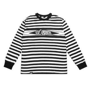 Lurking  class  by Sketchy Tank peeking Black &amp; White Stripe Long Sleeve T-shirt