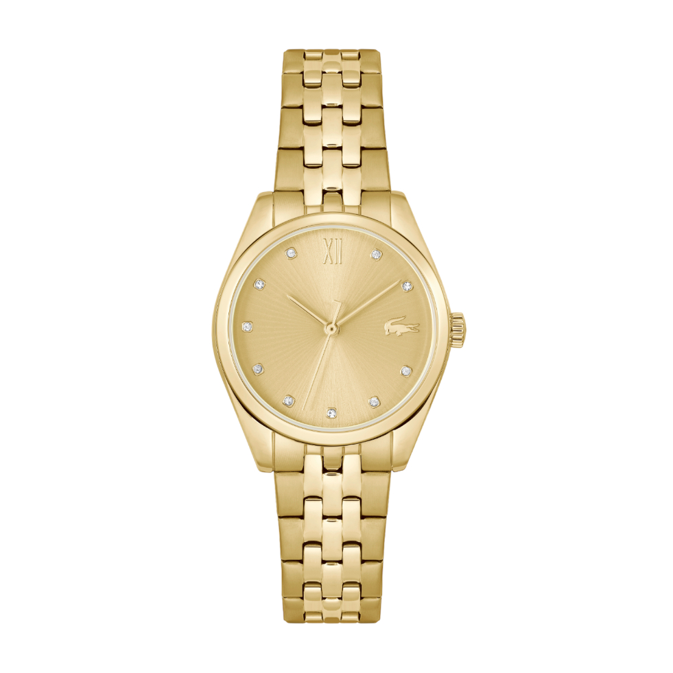 Lacoste Tuilerie รุ่น LC2001303 นาฬิกาข้อมือผู้หญิง สายสแตนเลส All Gold หน้าปัด 30 มม.