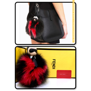 FENDI Super Karlito Pom Pom Charm/Keychain: ที่ห้อยกระเป๋าสุด Cool สวยเท่ห์สุดๆ ตัวอ้วน ขนแน่นฟู น่ารักมากๆ หายากนะคะ ใค