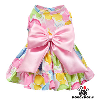 Pet clothes -Doggydolly  เสื้อผ้าแฟชั่น น้องหมาน้องแมว ชุดกระโปรง Dress แขนกุด  D672  ขนาด1-9โล